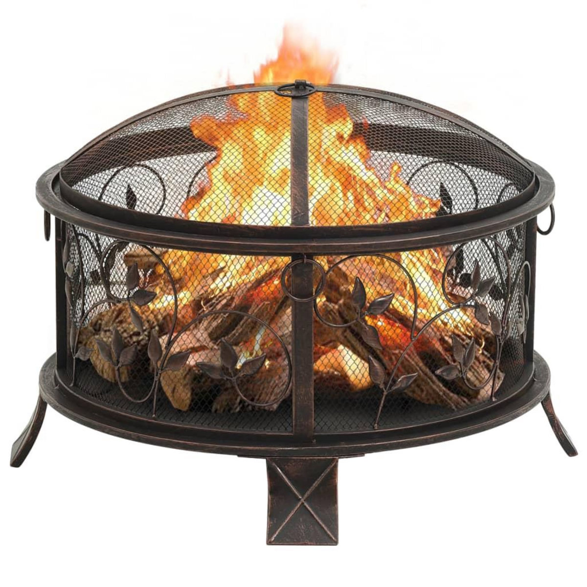 VIDAXL Foyer rustique avec tisonnier 67,5 cm XXL Acier
