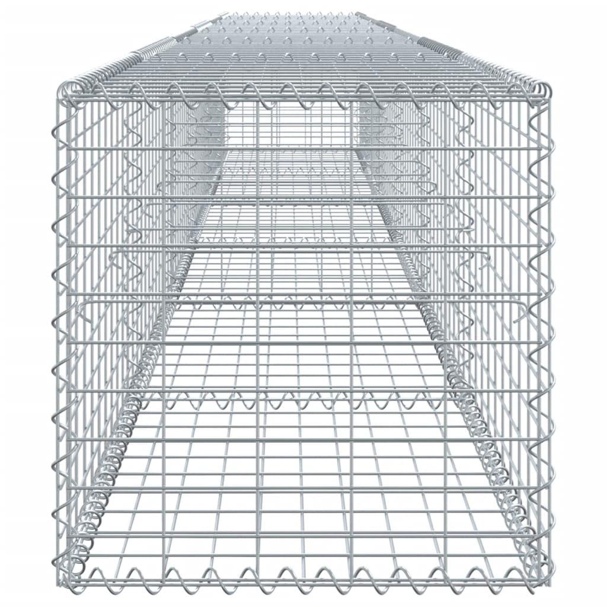 Voir la diapositive 4 : VIDAXL Panier gabion avec couvercle 600x50x50 cm fer galvanise