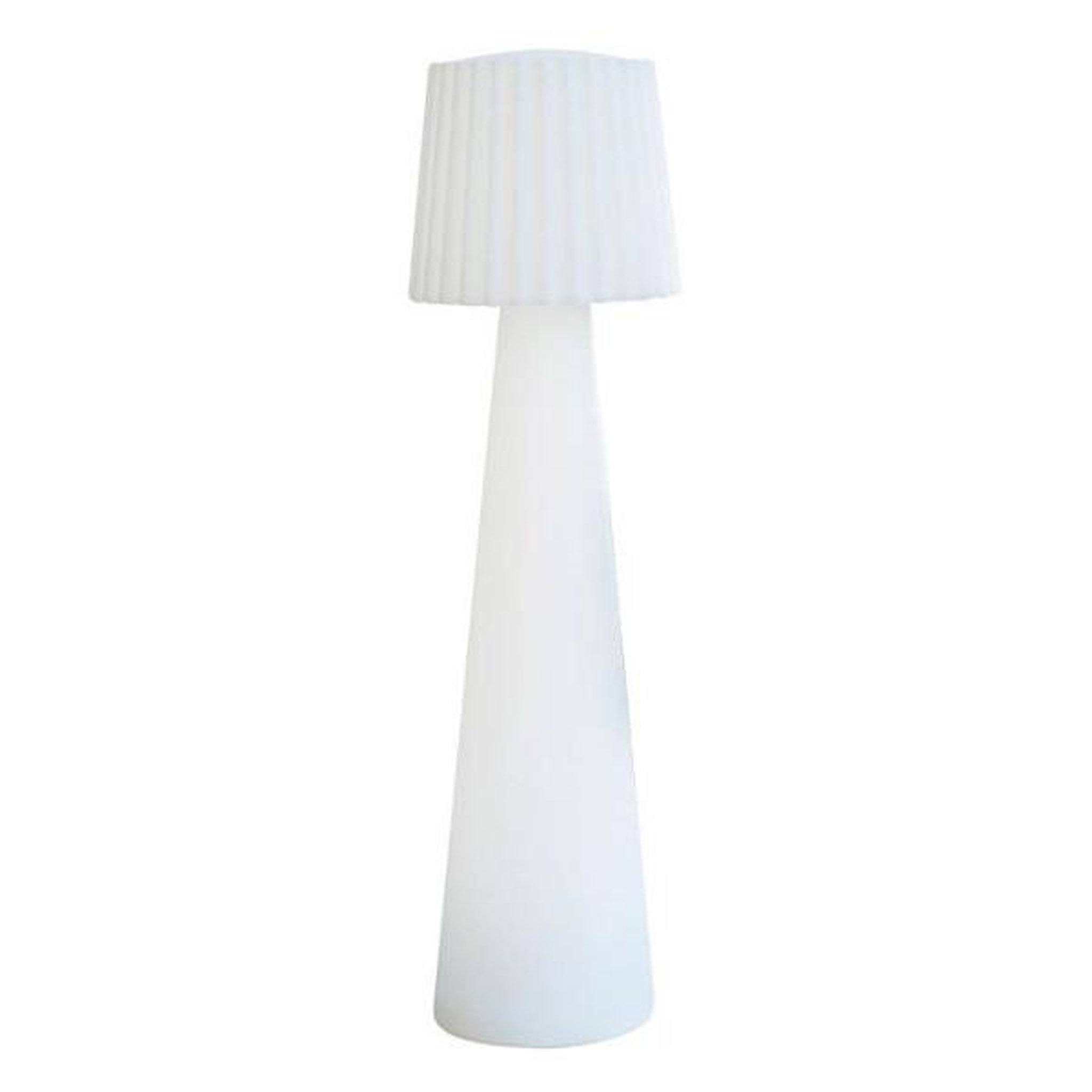 Lumisky Lampadaire extérieur sans fil - LUMISKY - LADY C110 - LED multicolore dimmable - Abat-jour ondulé - Télécommande - H110 cm