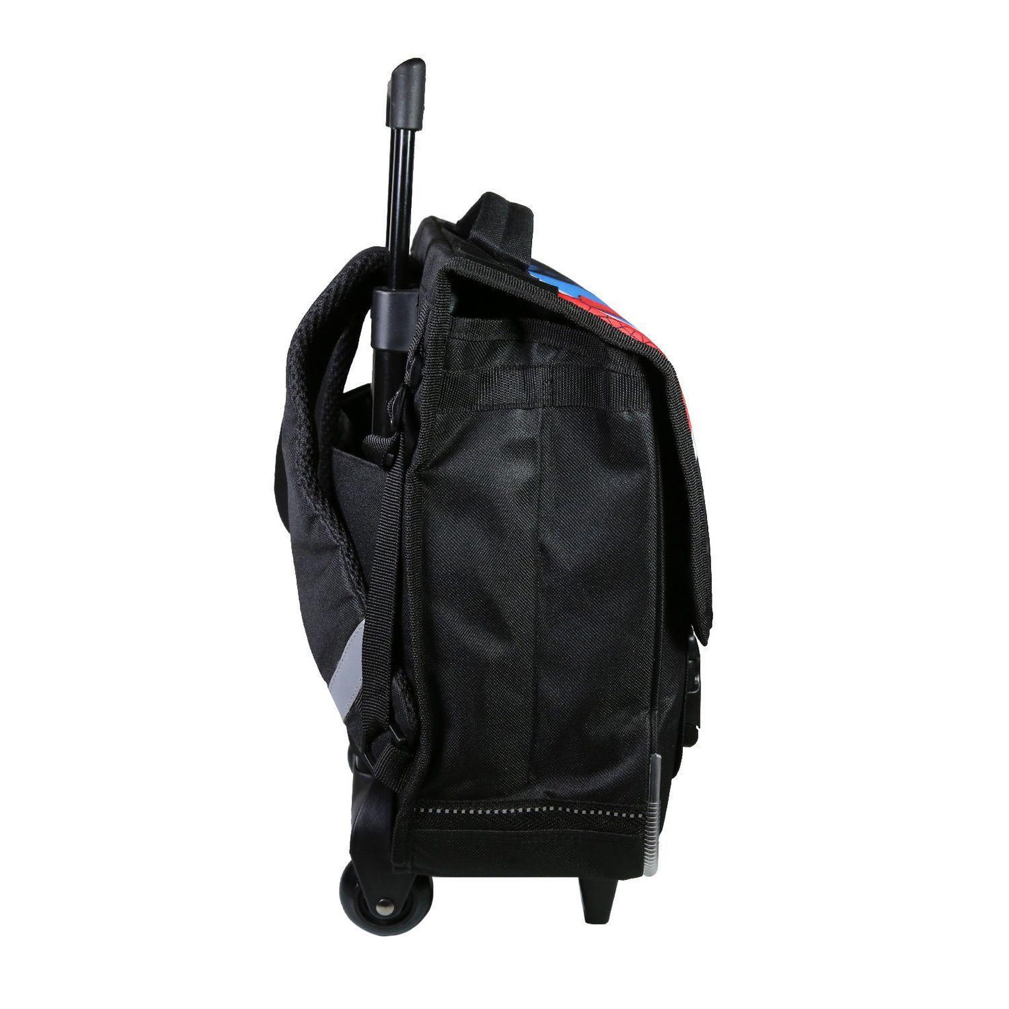 Voir la diapositive 3 : Bagtrotter BAGTROTTER Cartable à roulettes 38 cm Spiderman Bleu