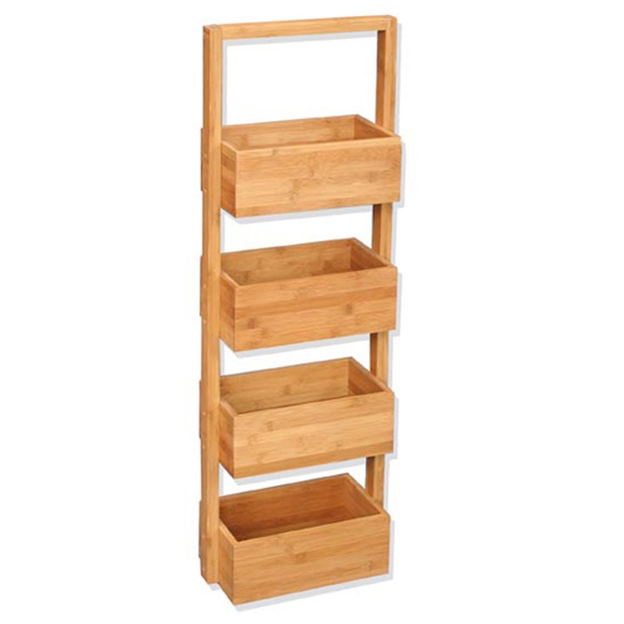 FIVE Etagère pour salle de bain - bambou - 4 niveaux - 28 x h. 88 cm