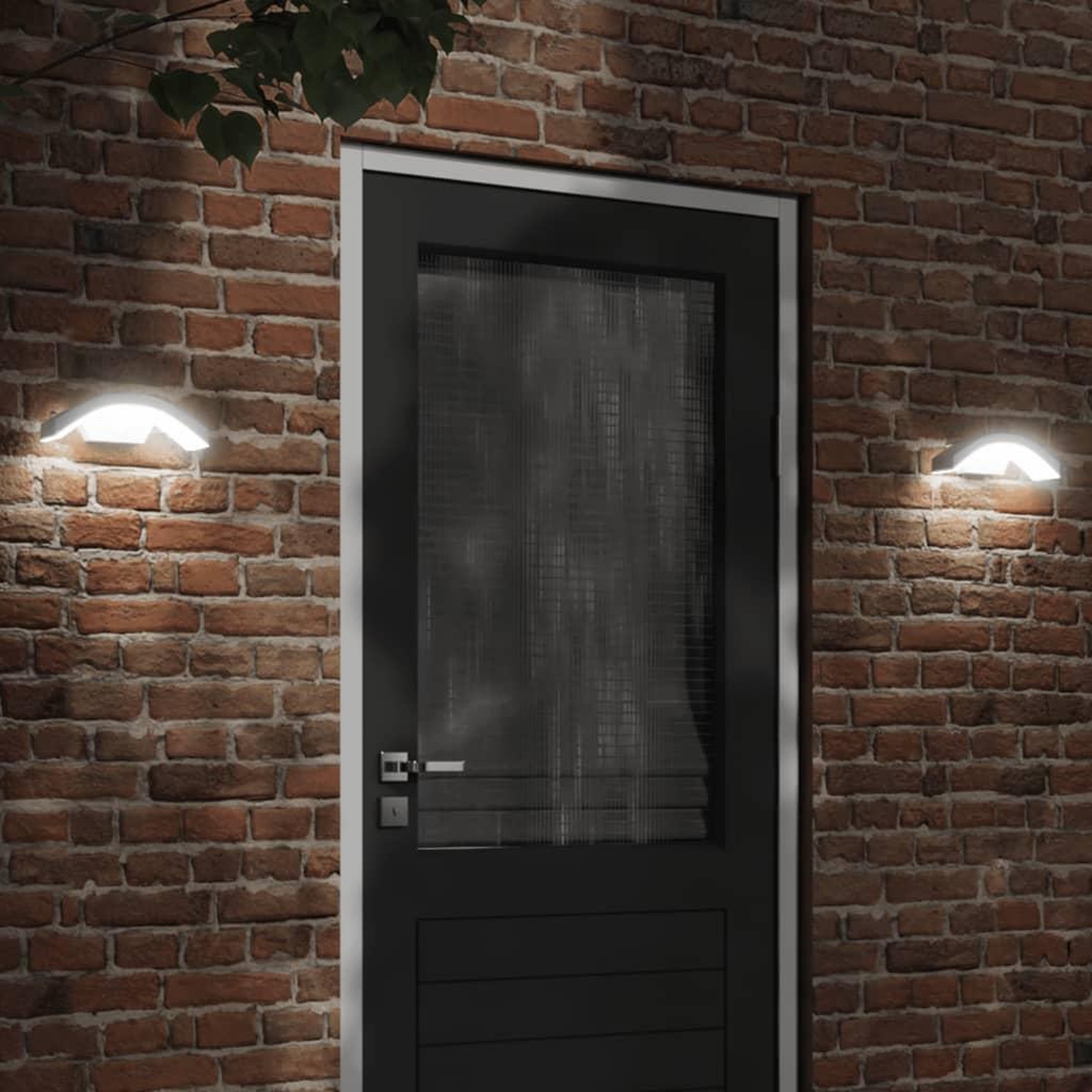 Voir la diapositive 1 : VIDAXL Appliques murales LED d'exterieur avec capteurs 2 pcs blanc