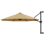 Voir la diapositive 1 : VIDAXL Parasol mural avec mat metallique 300 cm Taupe
