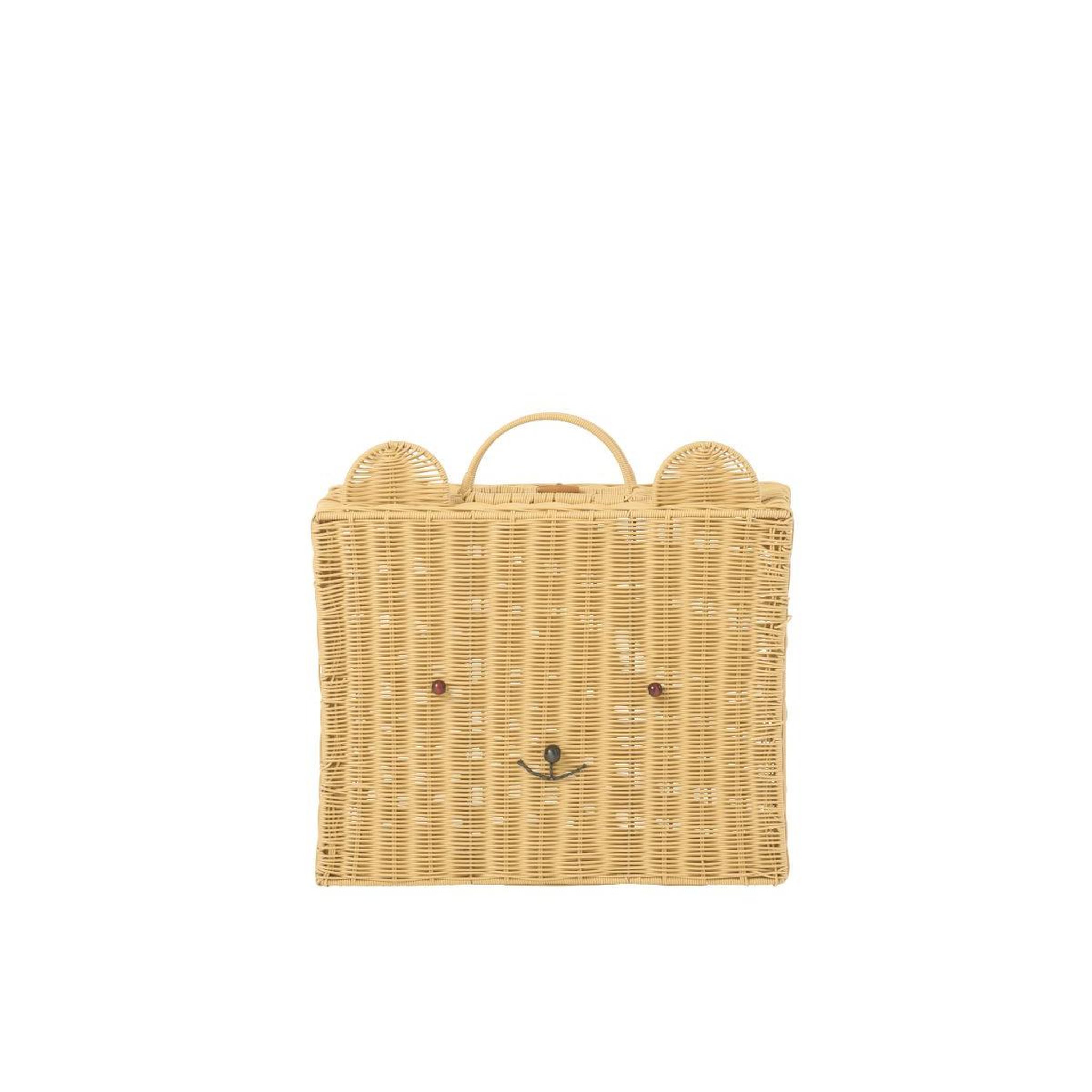 Voir la diapositive 2 : J-LINE Valise déco enfant ours  napoleon  50cm naturel