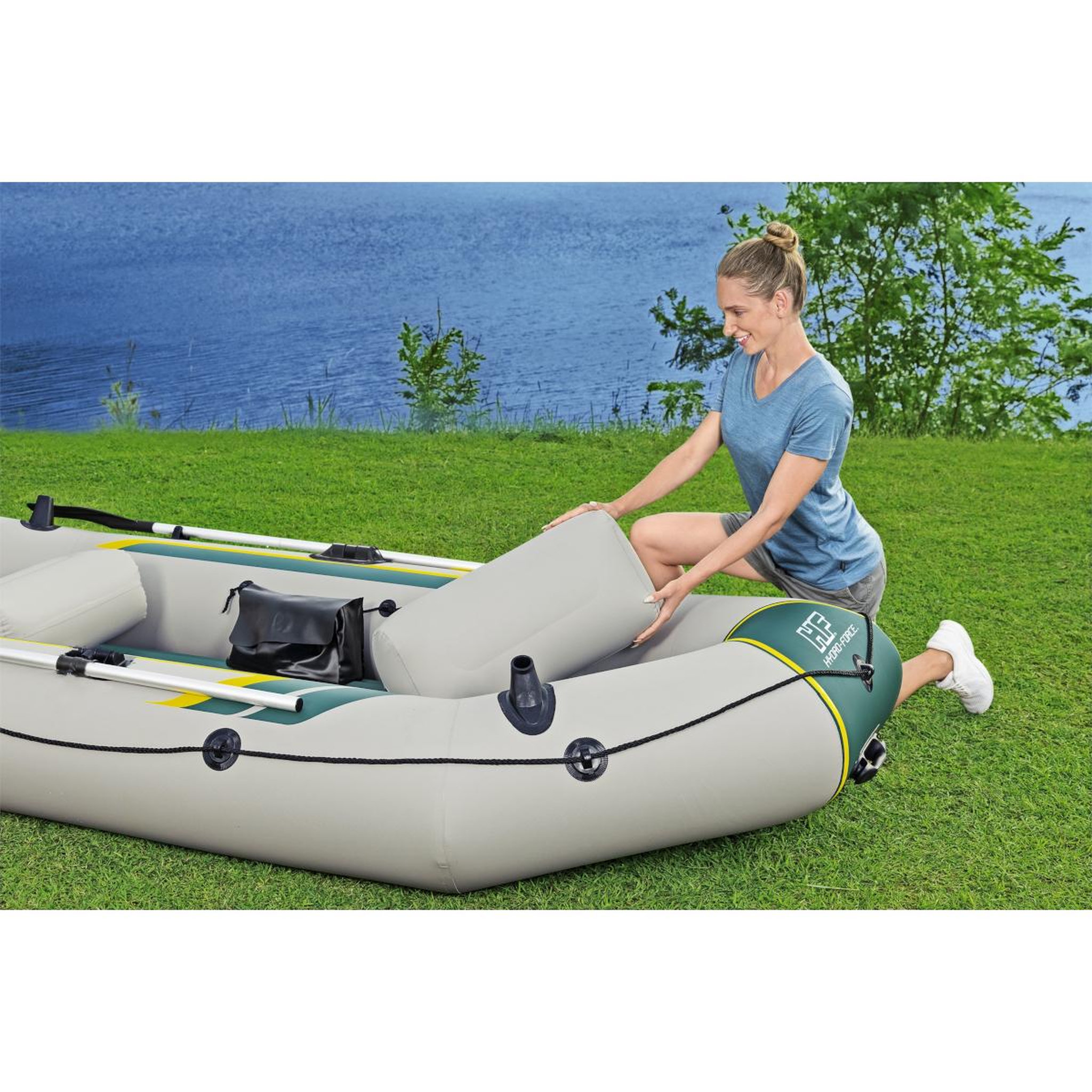 Voir la diapositive 6 : BESTWAY Bateau raft gonflable 3 places ranger elite 2,95 m - 65160
