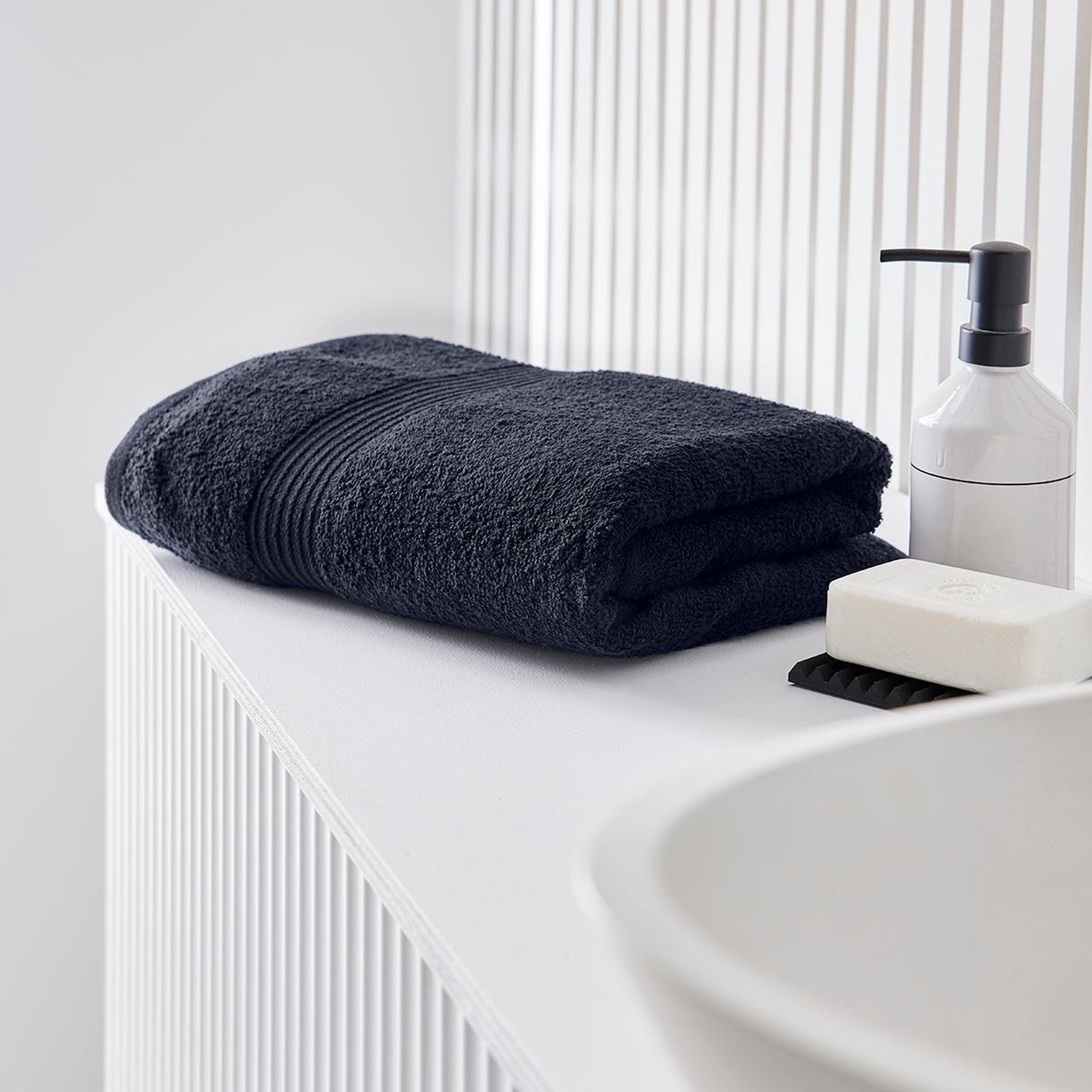 Voir la diapositive 1 : TODAY Drap de bain uni en coton 450 g/m²