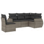 Voir la diapositive 2 : VIDAXL Salon de jardin 5 pcs avec coussins gris resine tressee