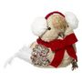 Voir la diapositive 1 : ATMOSPHERA Statuette Déco  Oiseau de Noël  32cm Beige & Rouge