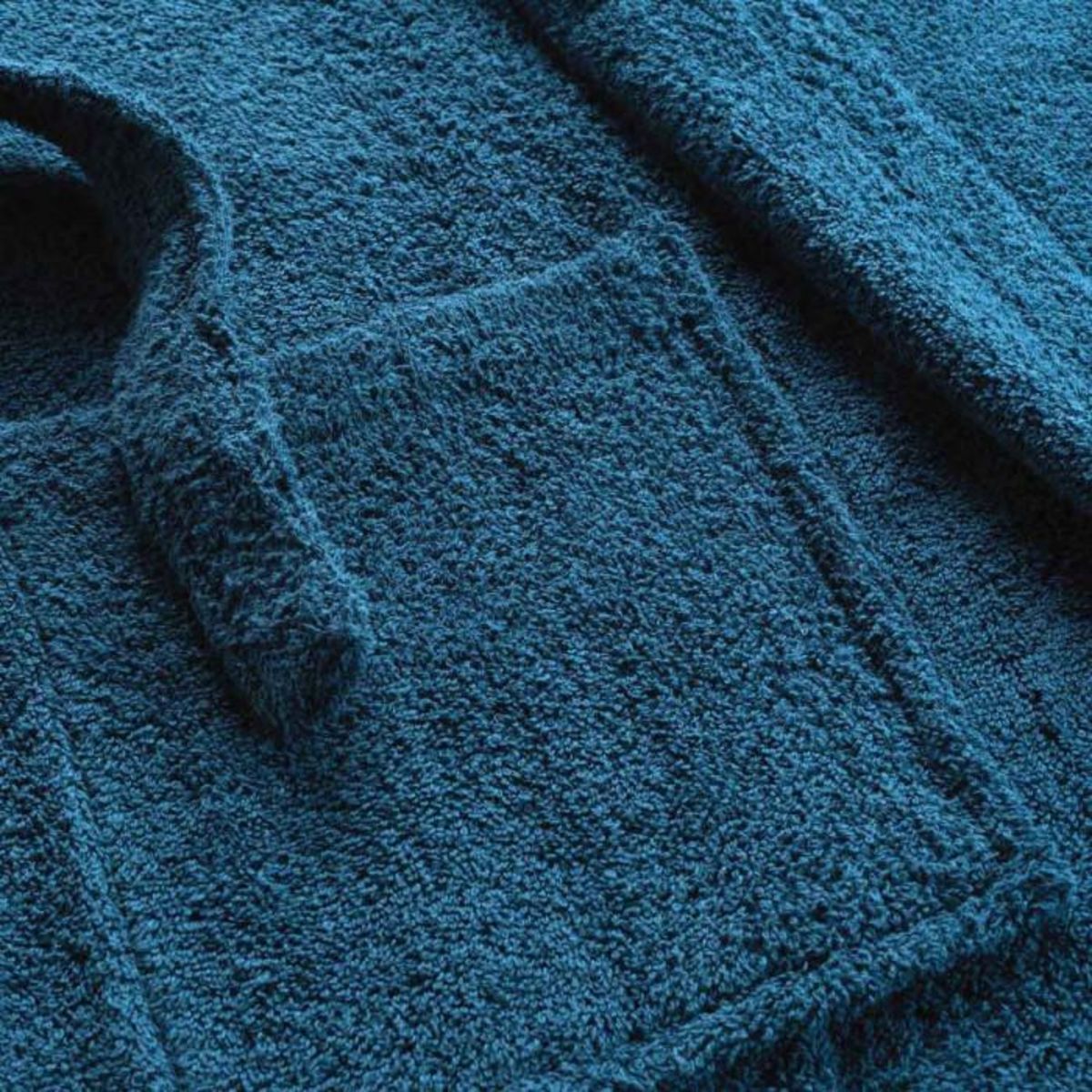 Paris Prix Peignoir Col Châle en Coton  Tendresse  Saphir