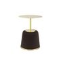 Voir la diapositive 2 : Paris Prix Table d'Appoint Design  Jokai  60cm Marron & Or