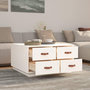 Voir la diapositive 4 : VIDAXL Table basse Blanc 80x80x45 cm Bois massif de pin