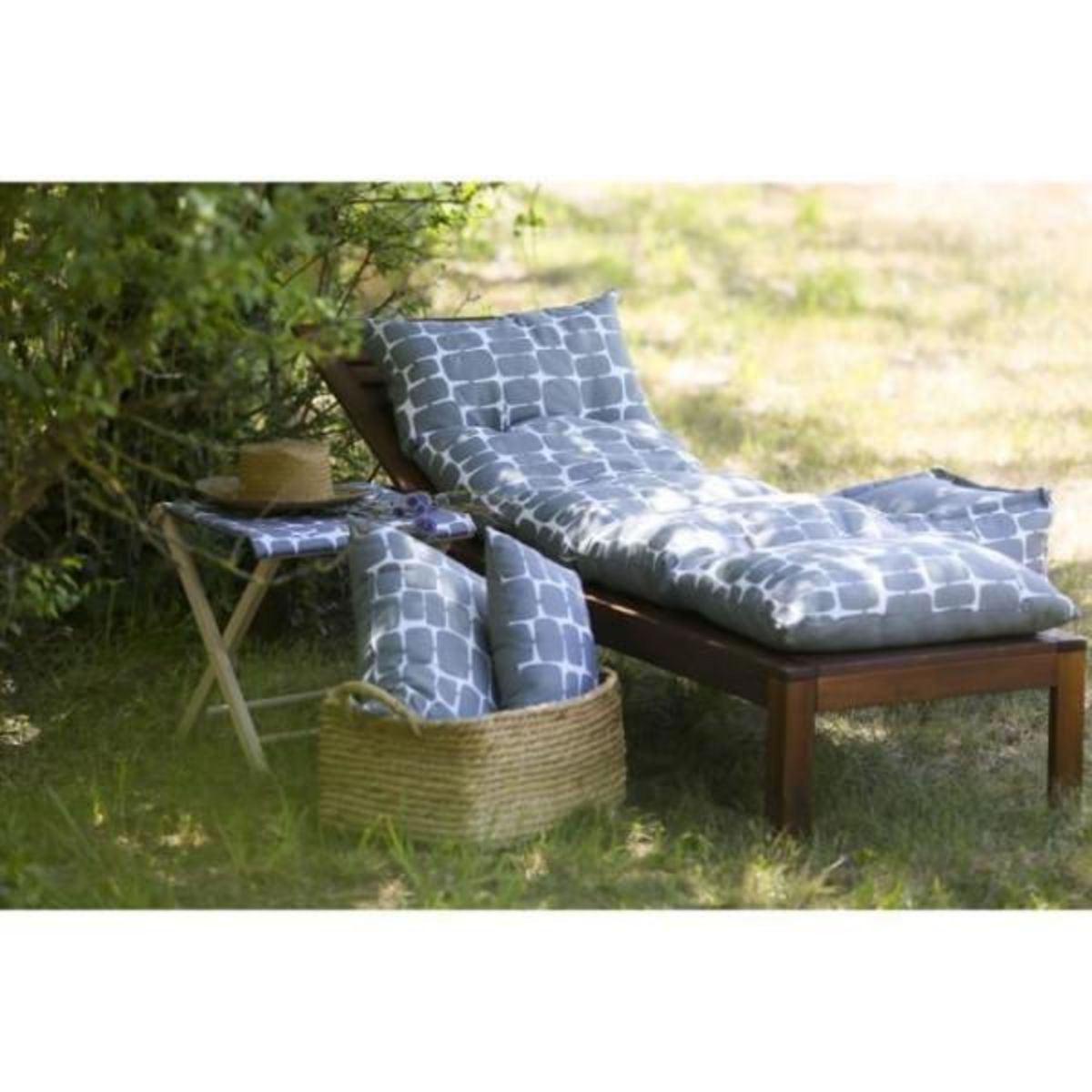 Jardin prive Coussin  bain de soleil - JARDIN PRIVE - FLOCONS FUTURISTE - Mastic