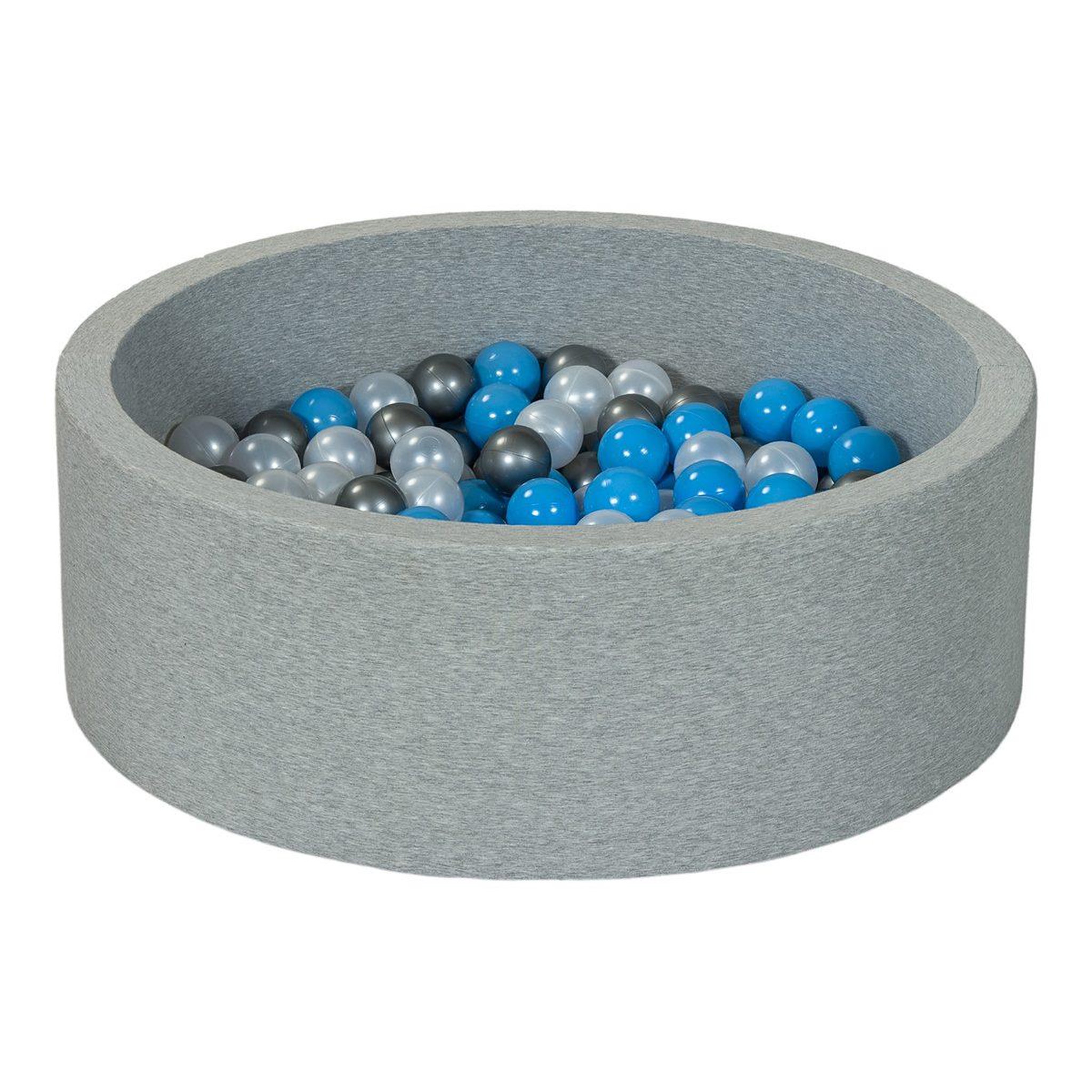 VELINDA Piscine à balles aire de jeu + 200 balles perle, argent, bleu clair