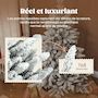 Voir la diapositive 5 : HOMCOM Sapin de Noël artificiel enneigé H.150cm 768 branches grand réalisme support métal pliable vert blanc