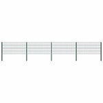 VIDAXL Panneau de cloture avec poteaux en fer 694,5 x 80 cm Vert