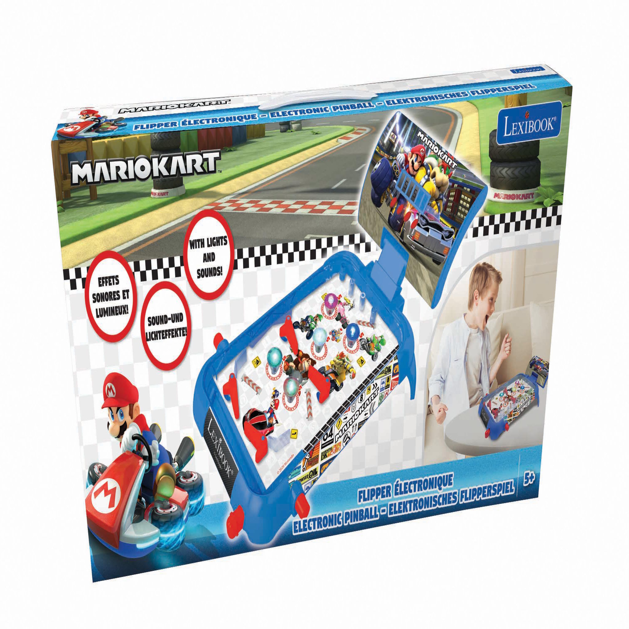 Voir la diapositive 4 : Lexibook Flipper électronique de table Mario Kart
