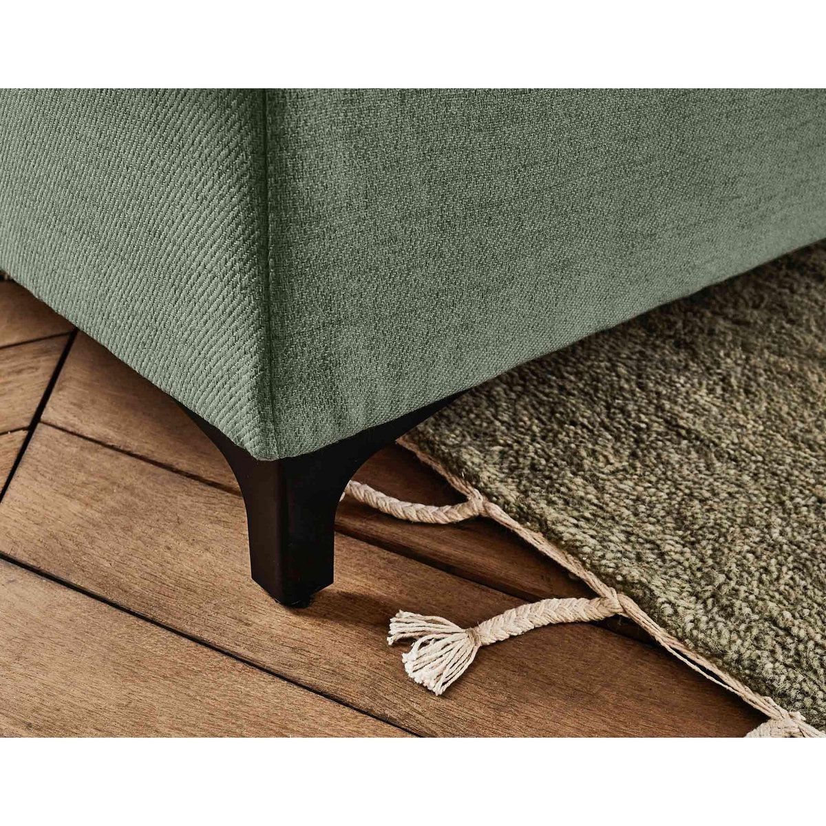 LISA DESIGN Olinda - canapé d'angle gauche - 5 places - convertible avec coffre et têtières réglables - en tissu