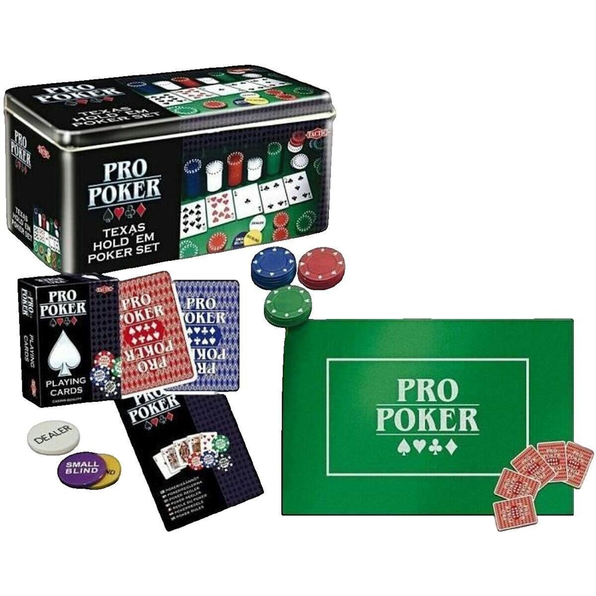 MARLETTE Coffret de Poker tactic Métal Propoker