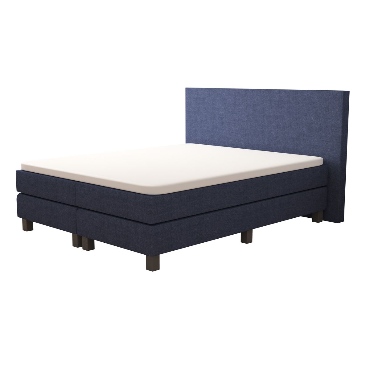 Lit Boxspring 140x200cm CARPE DIEM : Sommier tapissier ressorts + Matelas ressorts ensachés 7 zones de confort + surmatelas mousse HR