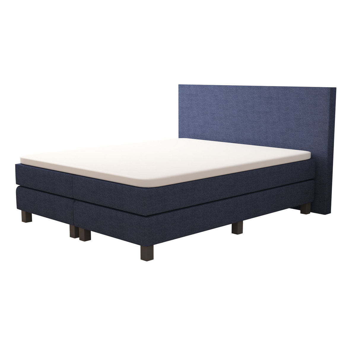Lit Boxspring 140x200cm CARPE DIEM : Sommier tapissier ressorts + Matelas ressorts ensachés 7 zones de confort + surmatelas mousse HR