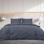 Voir la diapositive 3 : VIDAXL Ensemble de housse de couette Anthracite 240x220 cm Coton