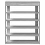 Voir la diapositive 4 : VIDAXL Etagere a chaussures sonoma gris 80x30x98 cm bois d'ingenierie