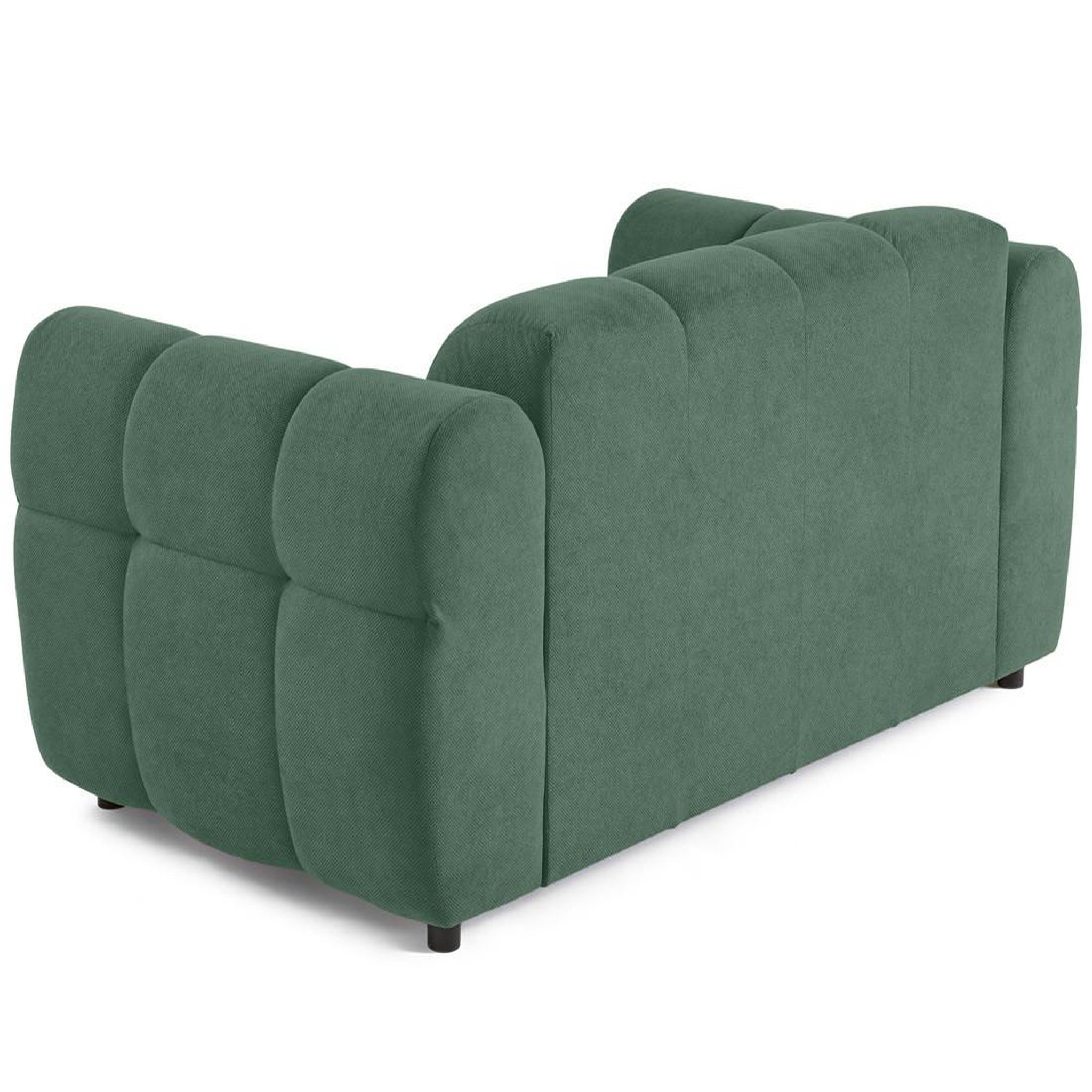 Voir la diapositive 5 : BEST MOBILIER Ray - canapé droit 2 places en tissu texturé