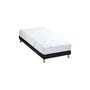Voir la diapositive 2 : Ensemble literie matelas ressorts ensachés 20cm + sommier tapissier noir 90x190 cm ASTRE