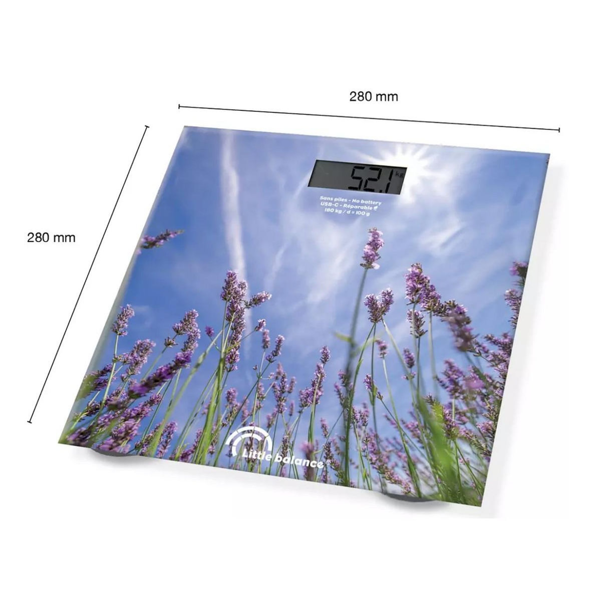 LITTLE BALANCE Pèse-personne électronique 180kg/100g - 8842