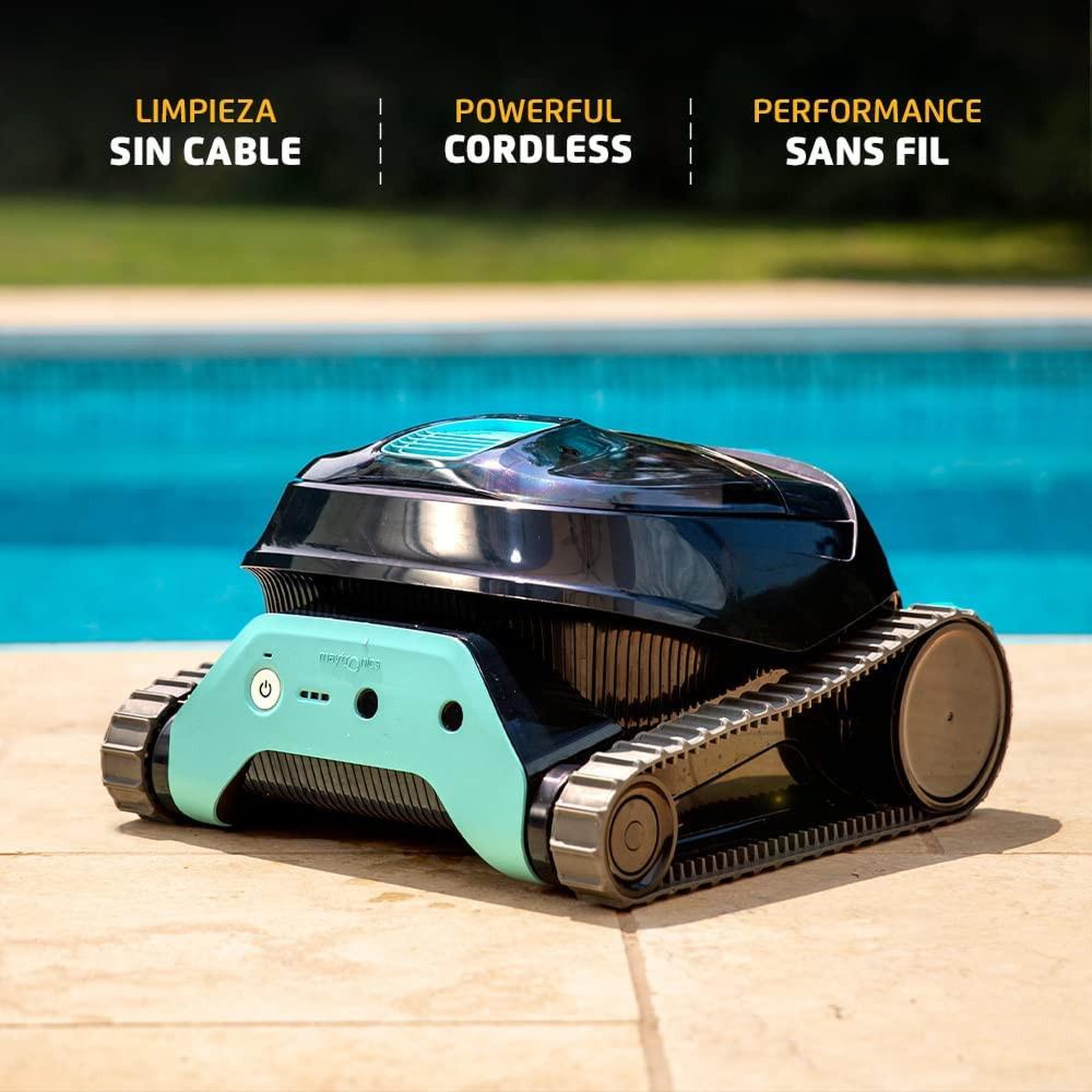 Voir la diapositive 2 : Dolphin Robot electrique de piscine sans fil fond, parois et ligne d'eau - liberty 300