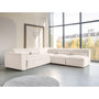 Voir la diapositive 2 : BEST MOBILIER Felix - canapé modulable d'angle droit 5 places en tissu texturé