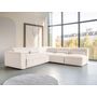 Voir la diapositive 2 : BEST MOBILIER Felix - canapé modulable d'angle droit 5 places en tissu texturé