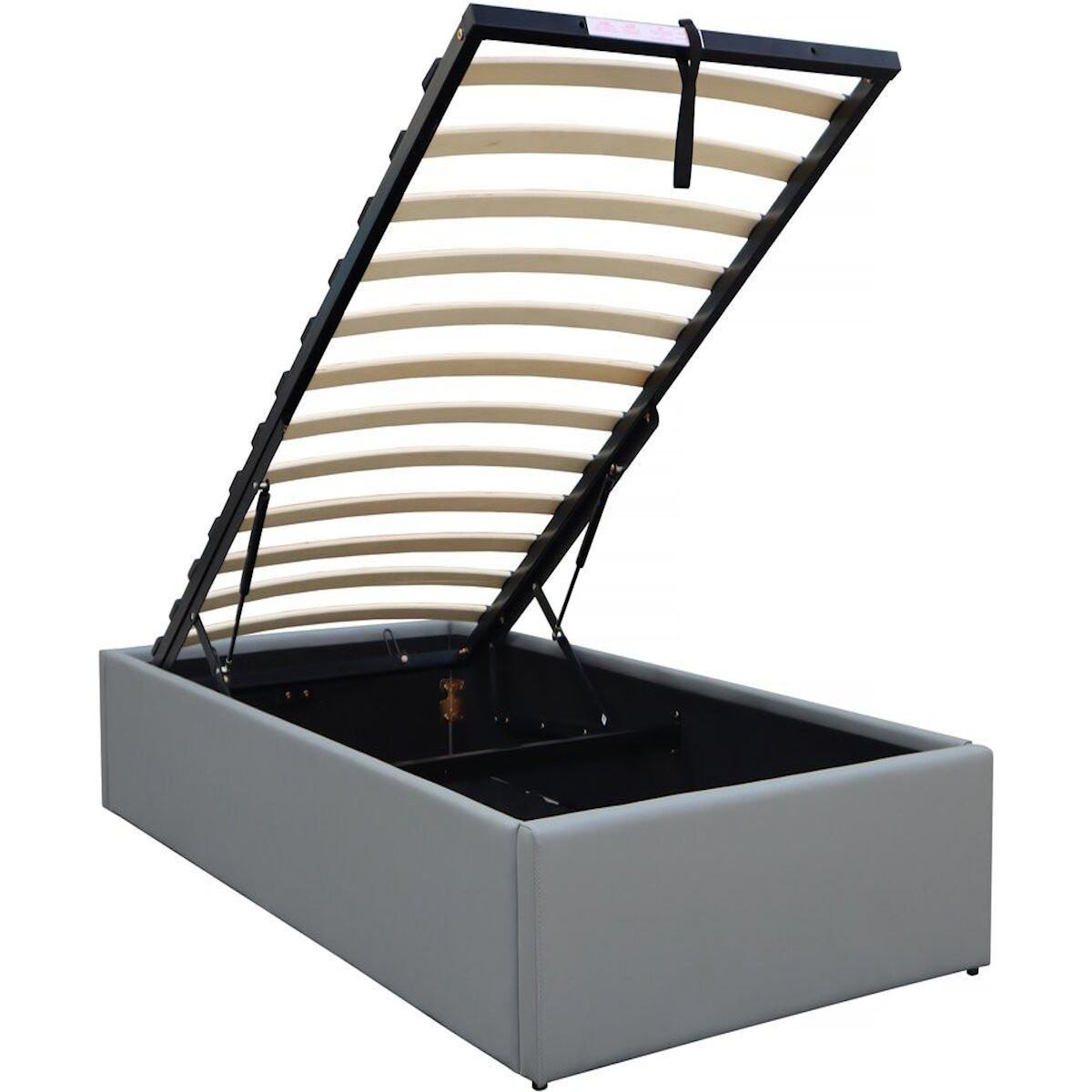 Habitat et Jardin Lit simple en PVC avec coffre  Ava  - 90 x 190 cm - Gris