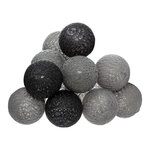 ATMOSPHERA Guirlande Led 10 Boules  Smoky  165cm Gris & Noir