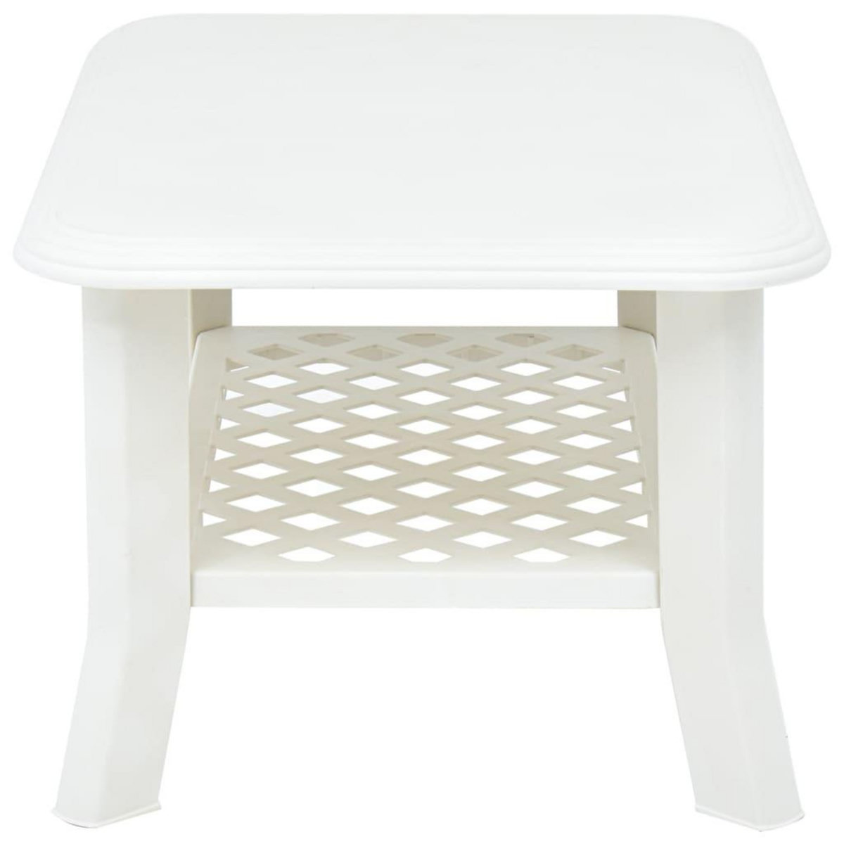 VIDAXL Table basse Blanc 90x60x46 cm Plastique