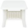 Voir la diapositive 3 : VIDAXL Table basse Blanc 90x60x46 cm Plastique