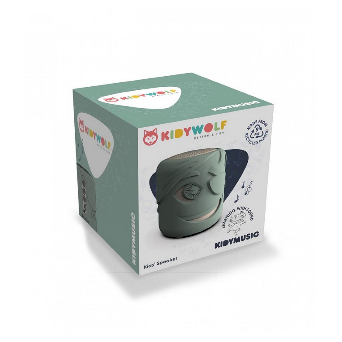 KIDYWOLF Kidymusic enceinte verte Sam