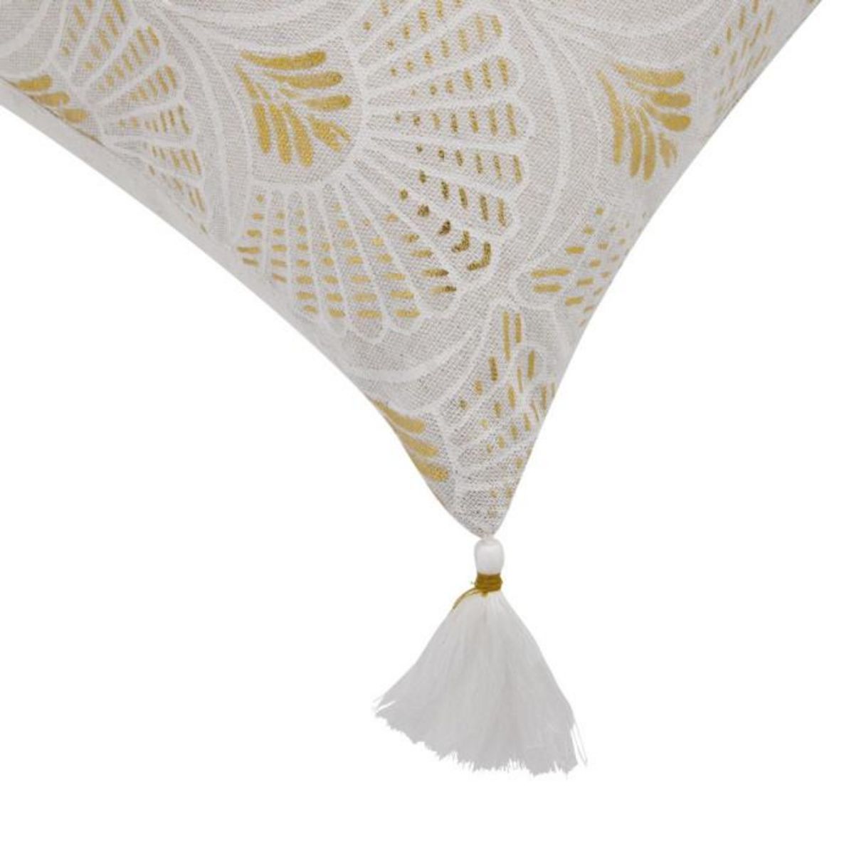 Paris Prix Coussin Déco Imprimé Métallisé  Layoa  45x45cm Naturel