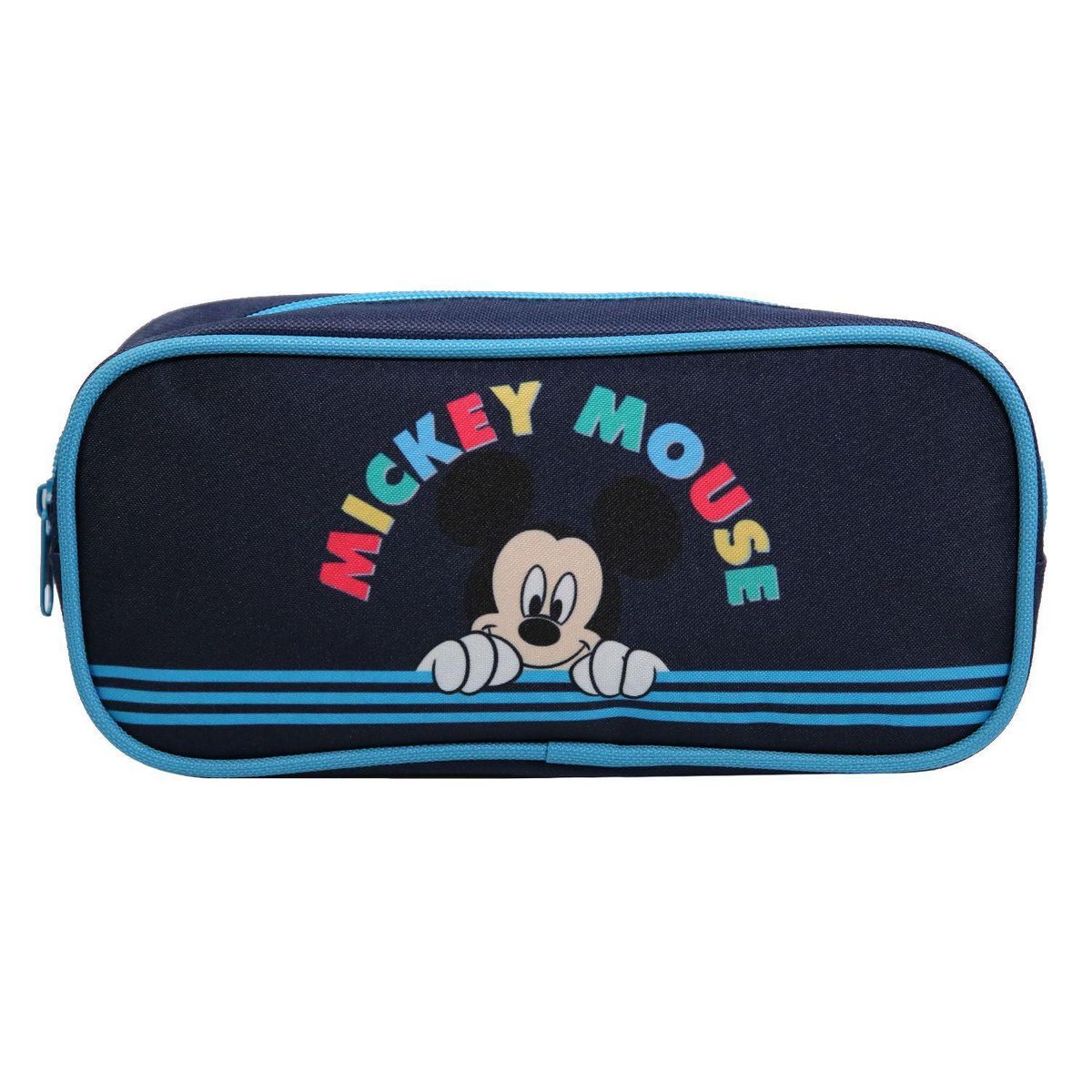 Bagtrotter Trousse scolaire rectangulaire Disney Mickey Bleue Bagtrotter
