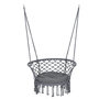 Voir la diapositive 1 : OUTSUNNY Chaise suspendue hamac de voyage portable dim. 80L x 60l x 36H m macramé coton polyester gris