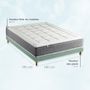 Voir la diapositive 5 : IDLITERIE Ensemble Matelas Ressort 7 zones H.28cm + Sommier + couette + oreillers Fabriqué en France MAX
