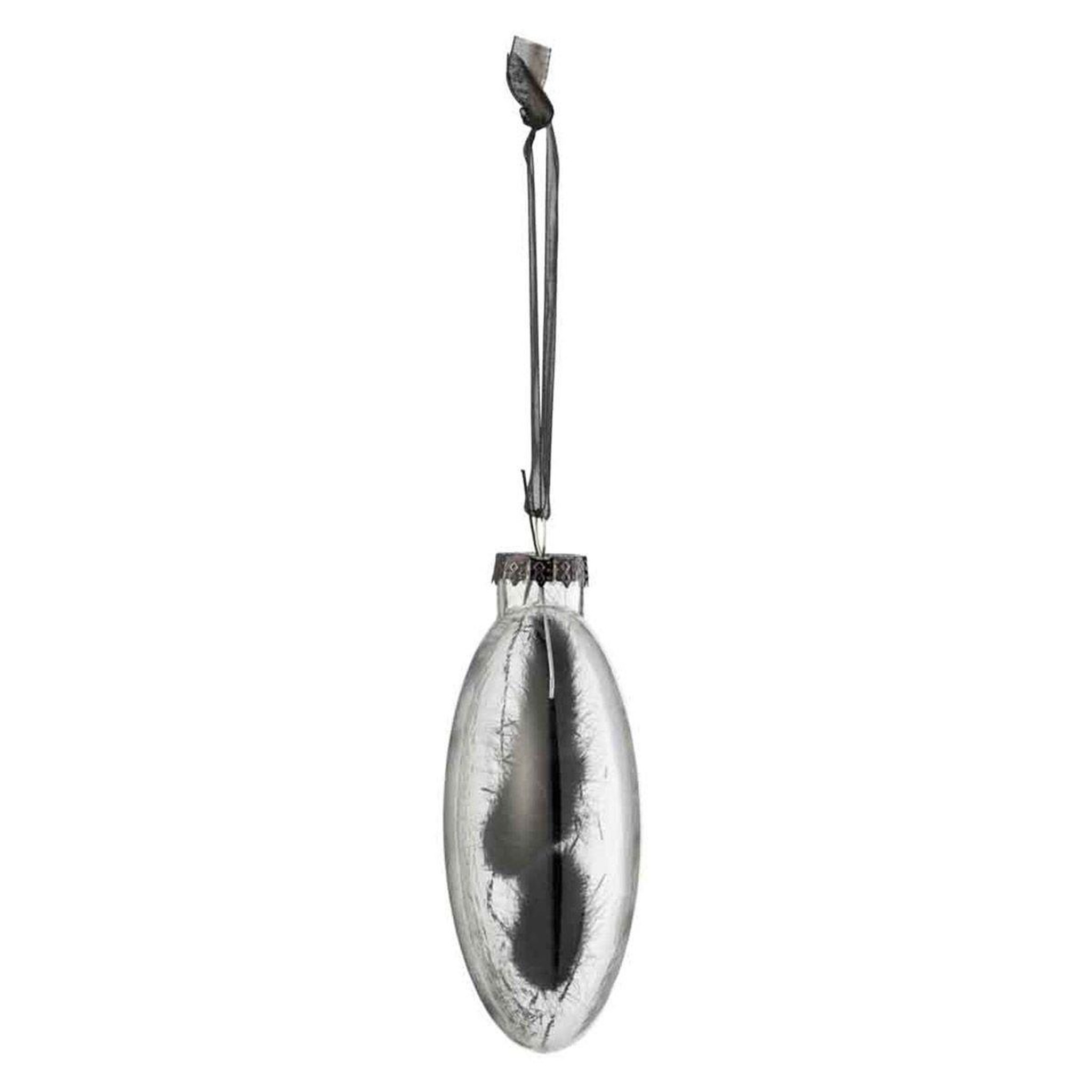 Voir la diapositive 2 : J-LINE Lot de 4 boules de noël  fleurs séchées ii  10cm noir
