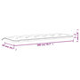 Voir la diapositive 6 : VIDAXL Coussins de banc jardin lot de 2 taupe 200x50x7 cm tissu Oxford