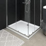 Voir la diapositive 1 : VIDAXL Receveur de douche avec picots Blanc 80x100x4 cm ABS