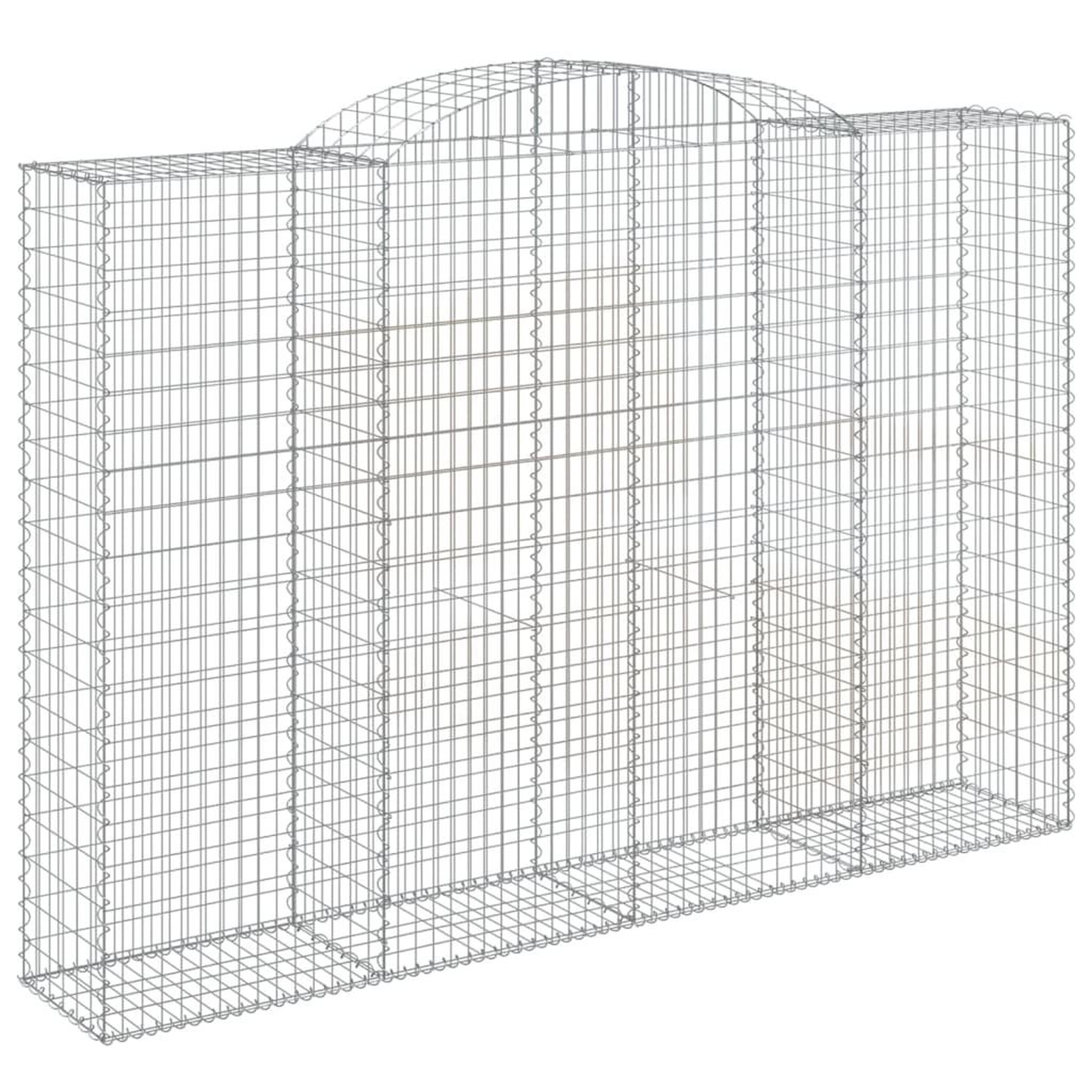 Voir la diapositive 3 : VIDAXL Paniers a gabions arques 3 pcs 300x50x200/220 cm fer galvanise