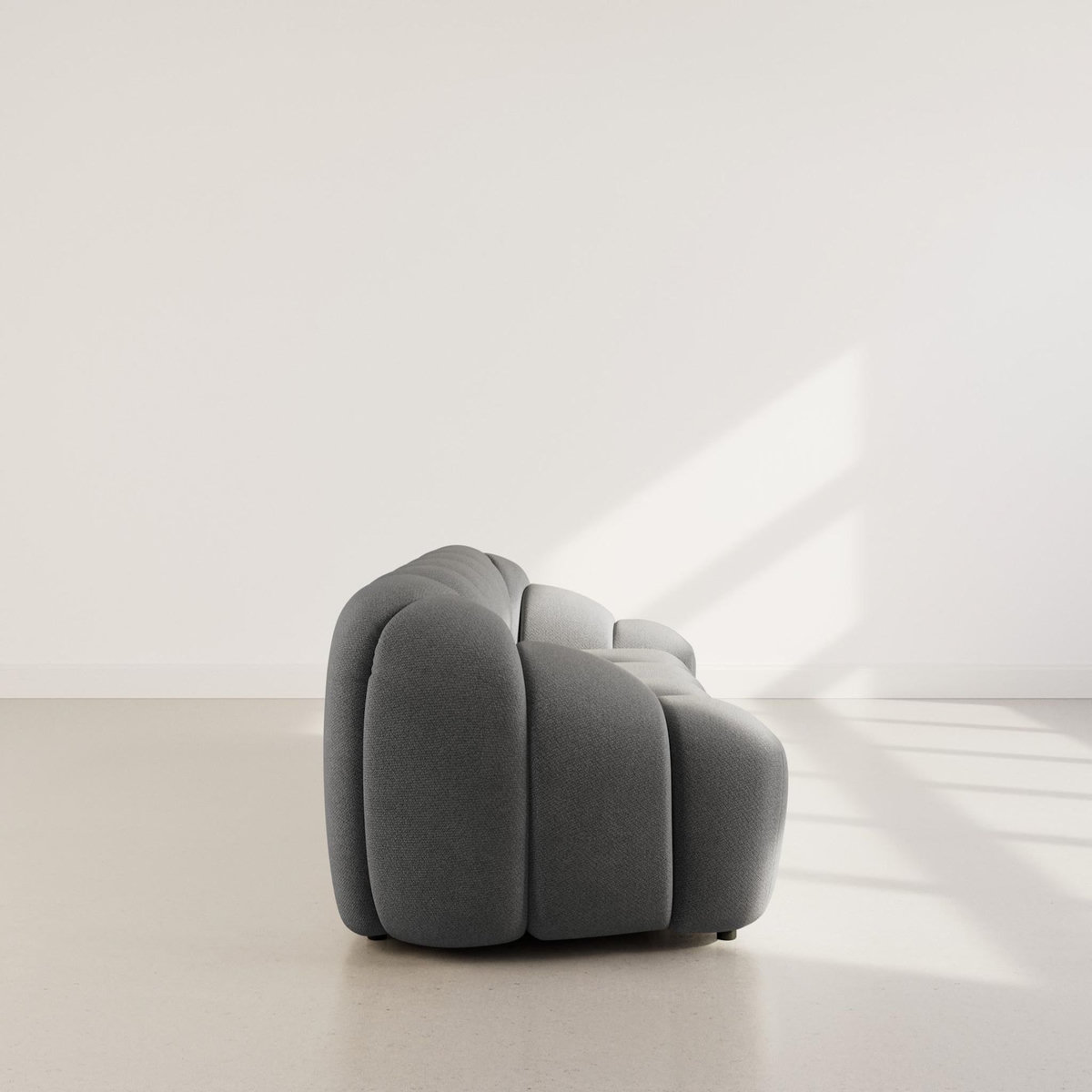 LISA DESIGN Ava - canapé 3 places en velours texturé