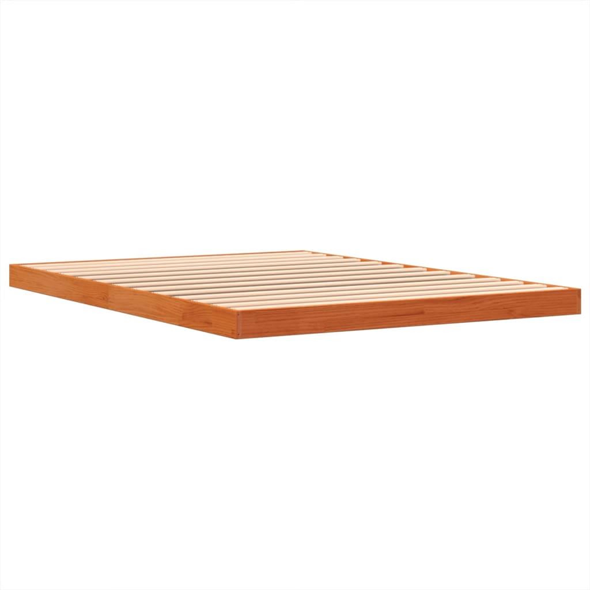 Voir la diapositive 4 : VIDAXL Cadre de lit sans matelas cire marron 135x190cm bois pin massif