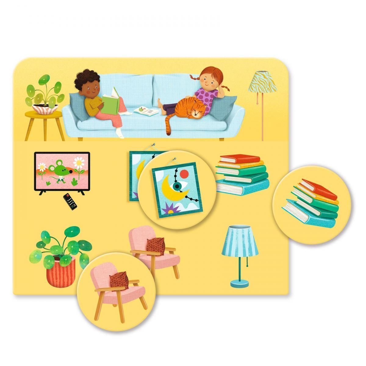 Djeco Memo Loto Domino- Loto Dans la maison