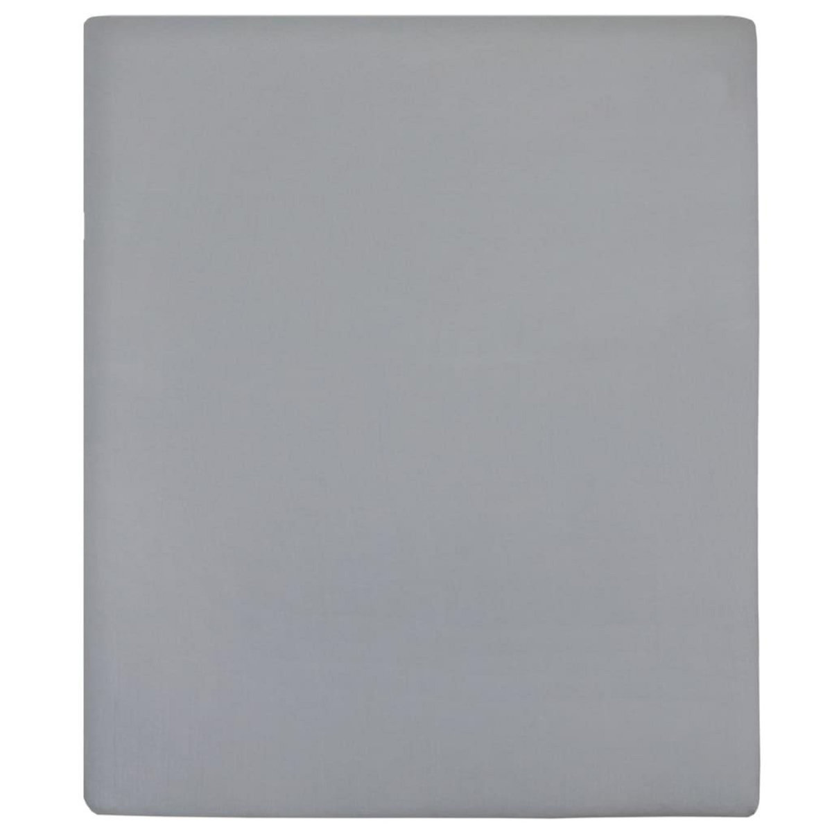 VIDAXL Drap-housse Jersey Gris 180x200 cm Coton