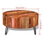 Voir la diapositive 6 : VIDAXL Table basse ronde Bois massif de recuperation